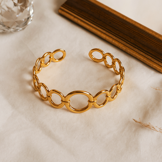 Golden Cirque Open Cuff Bracelet
