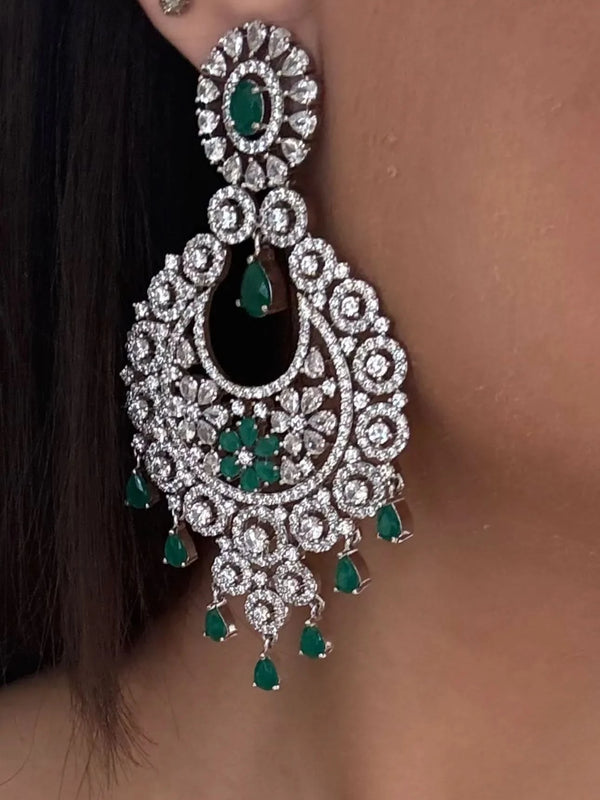 Ameera Emerald Diamond Earrings