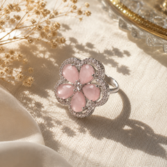 Blush Bloom Statement Ring