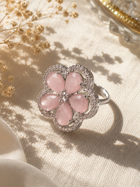 Blush Bloom Statement Ring