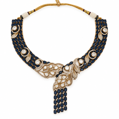 Neelanjali Sapphire Statement Necklace & Earrings Set