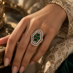 Emerald Noor Statement Ring