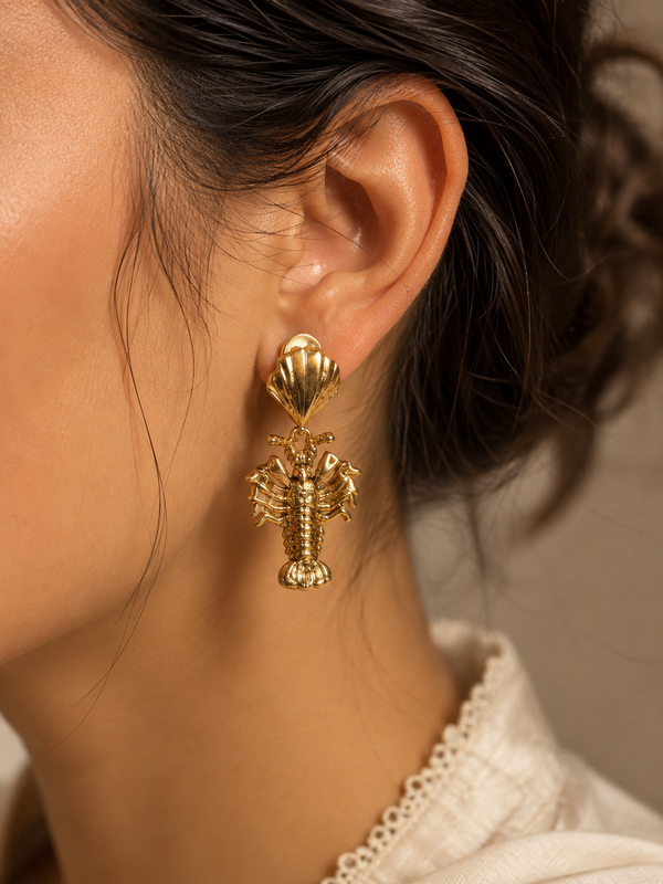 Marée Lobster Drop Earrings