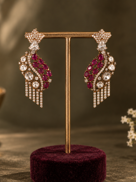 Noor Ruby Polki Necklace & Earrings Set