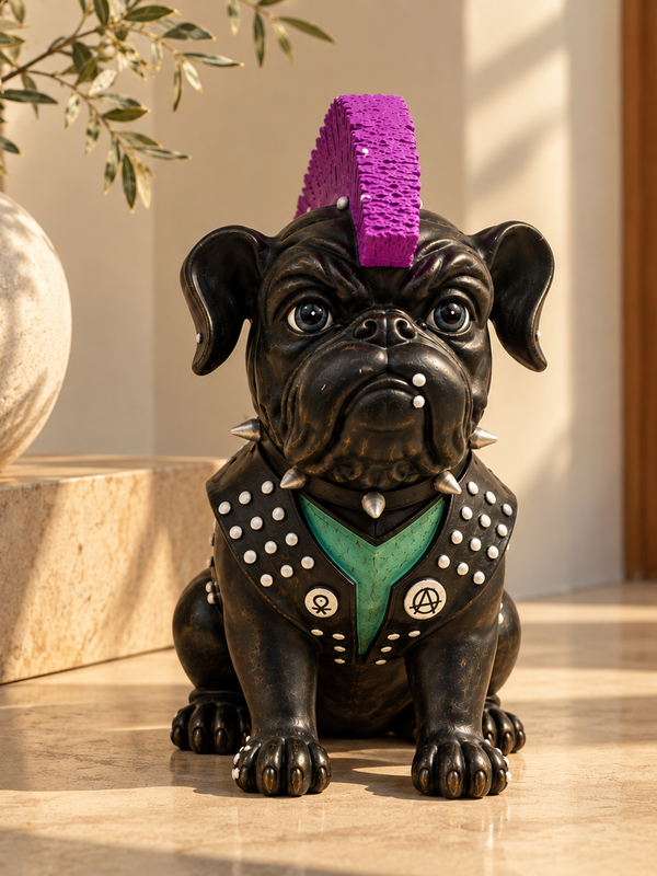 The Rebel Bulldog – Punk Sculpture