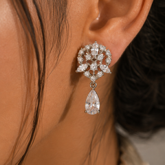 Elara Crystal Drop Earrings