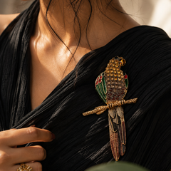 Aurelia Parrot Brooch