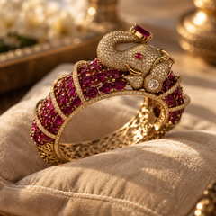 Gajraaj Ruby Royal Elephant Kada