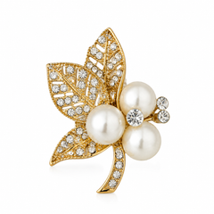 Pearl Garden Gold Brooch