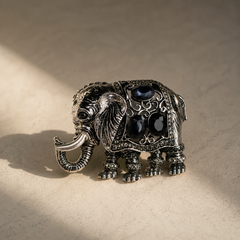 The Midnight Maharaja Elephant Brooch