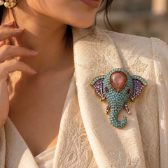 Aira Elephant Brooch
