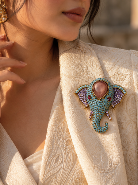 Aira Elephant Brooch