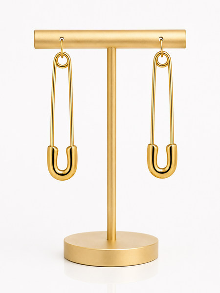 Atlas Safety Pin Stud Earrings