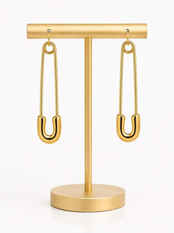 Atlas Safety Pin Stud Earrings