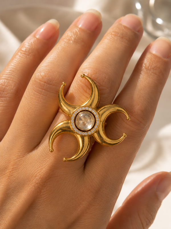 Chandra Shakti Statement Ring