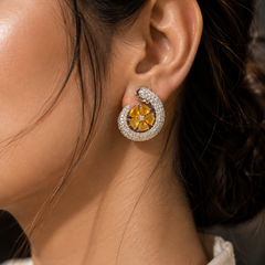 Ziya Yellow Bloom Studs