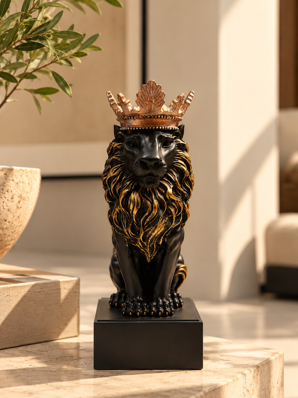 The Maharaja – Crowned Lion Sculpture