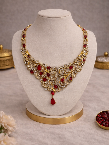 Ruby Royale Heritage Necklace Set
