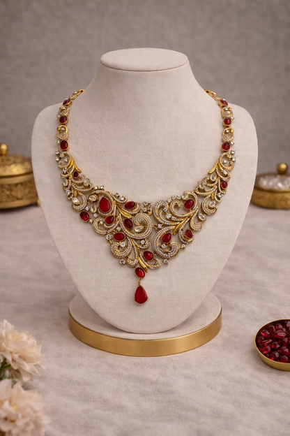 Ruby Royale Heritage Necklace Set