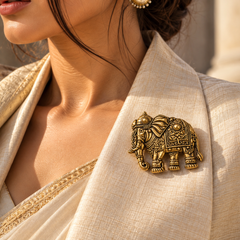 Gajraj Heritage Elephant Brooch