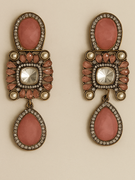 Blush Rose Vintage Charm Necklace Set