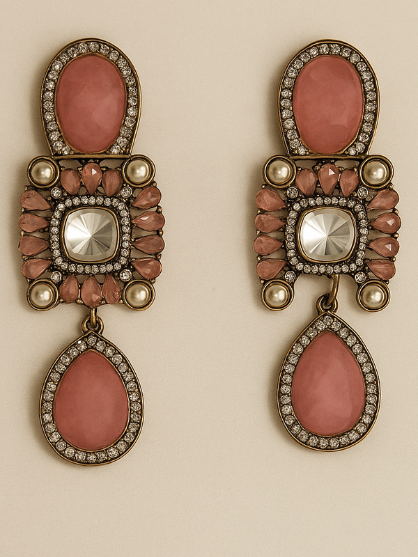 Blush Rose Vintage Charm Necklace Set