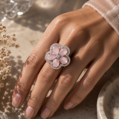 Blush Bloom Statement Ring