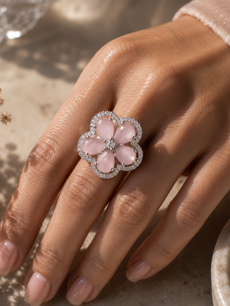 Blush Bloom Statement Ring