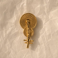 Celestial Pearl Symbol Brooch