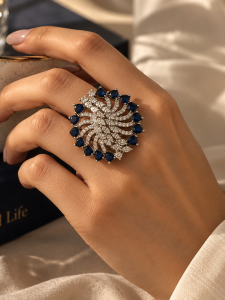 Neel Royale Sapphire Statement Ring