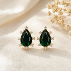 Emerald Solstice Statement Studs