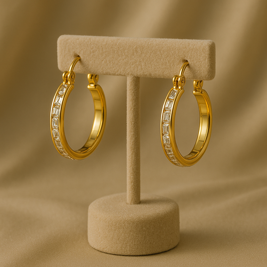 Luminara Baguette Diamond Hoops