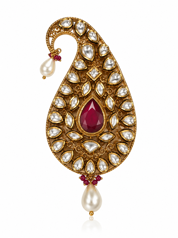 Aariz Ruby Kundan Men’s Kalgi