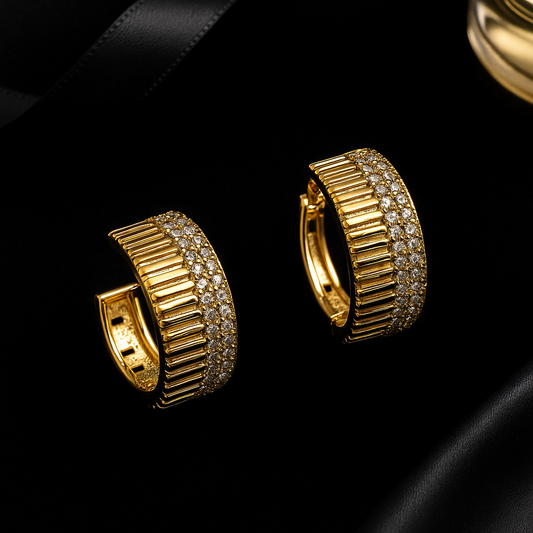Aria Baguette Diamond Hoops