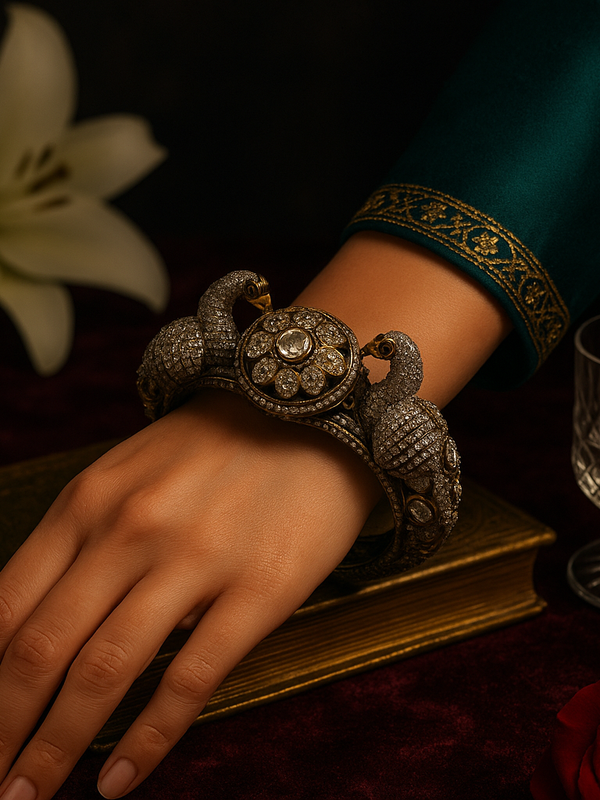 Regal Swan Kundan Heritage Bangle