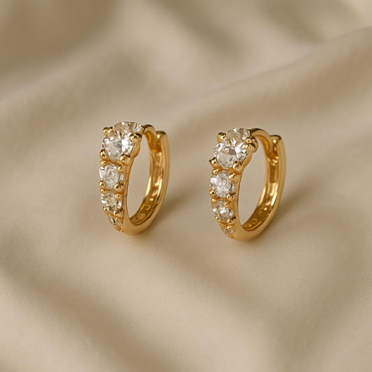 Aira Classic Diamond Hoops