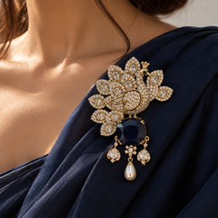 Neel Mayura Brooch