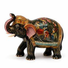 The Royal Procession Hand-Painted Elephant Pair