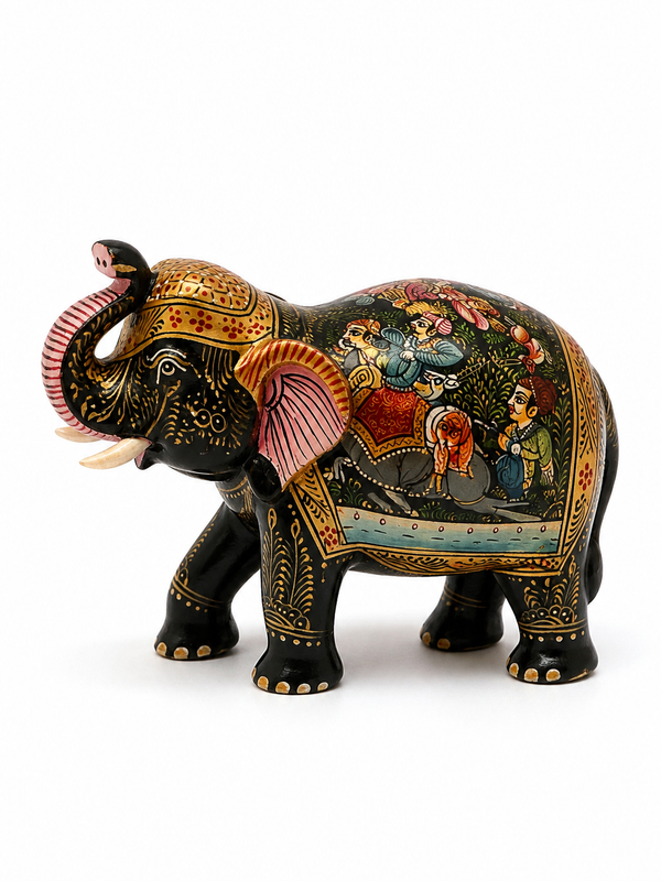 The Royal Procession Hand-Painted Elephant Pair