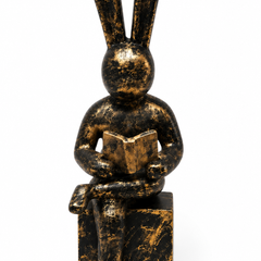 The Quiet Reader Rabbit Sculpture