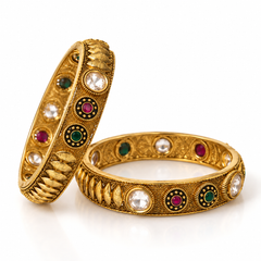 Maharani Navratan Heritage Bangle Set