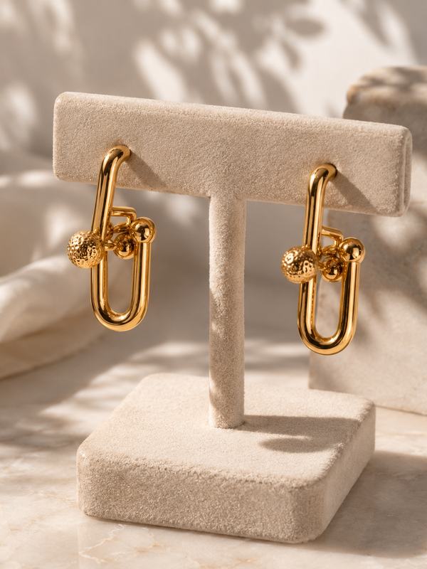 Orbit Link Drop Earrings