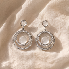 Lunar Pearl Orbit Earrings