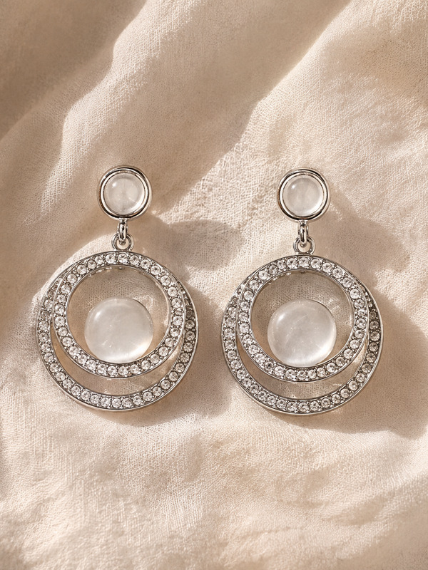 Lunar Pearl Orbit Earrings