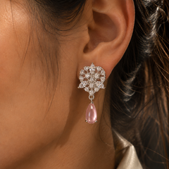 Roselle Blush Drop Earrings