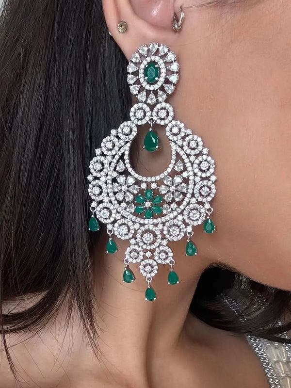 Ameera Emerald Diamond Earrings