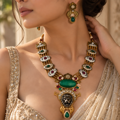 Simha Emerald Heritage Necklace Set