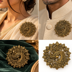 Mayura Heritage Peacock Brooch