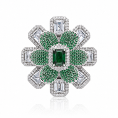 Verdant Bloom Cocktail Ring