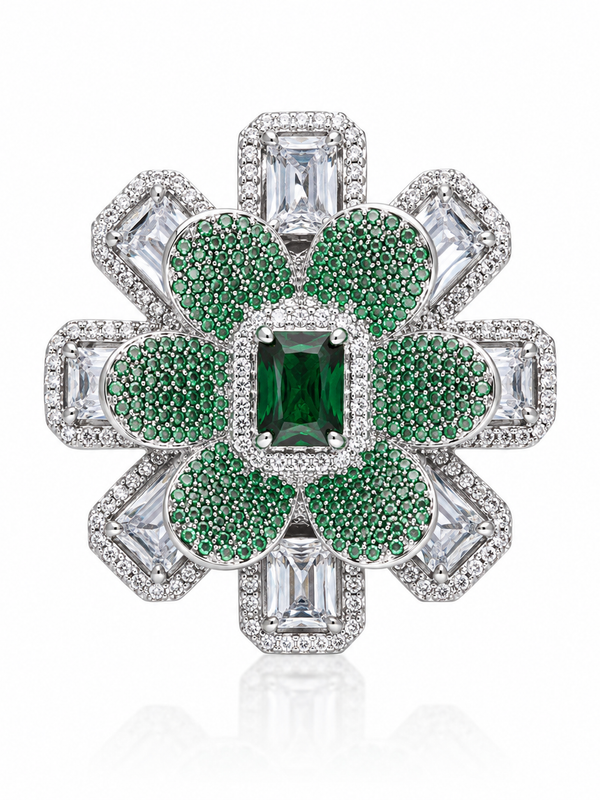 Verdant Bloom Cocktail Ring
